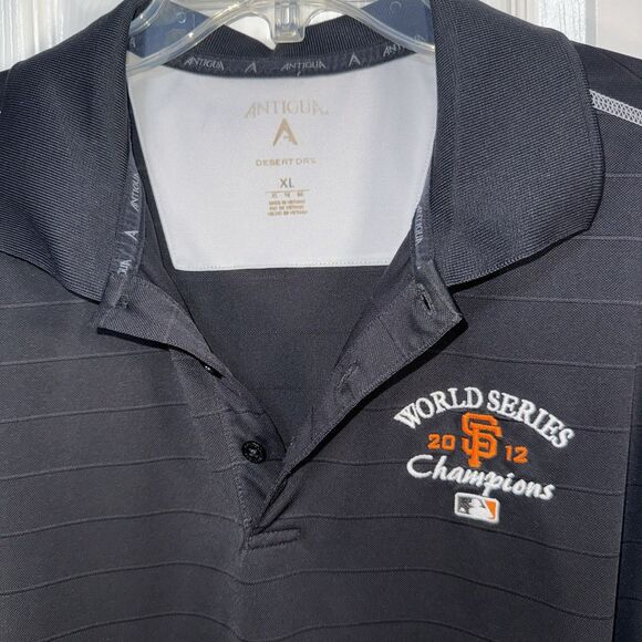 San Francisco Giants 2012 World Series Champion Black Short Sleeve Polo Mens XL - Picture 4 of 8